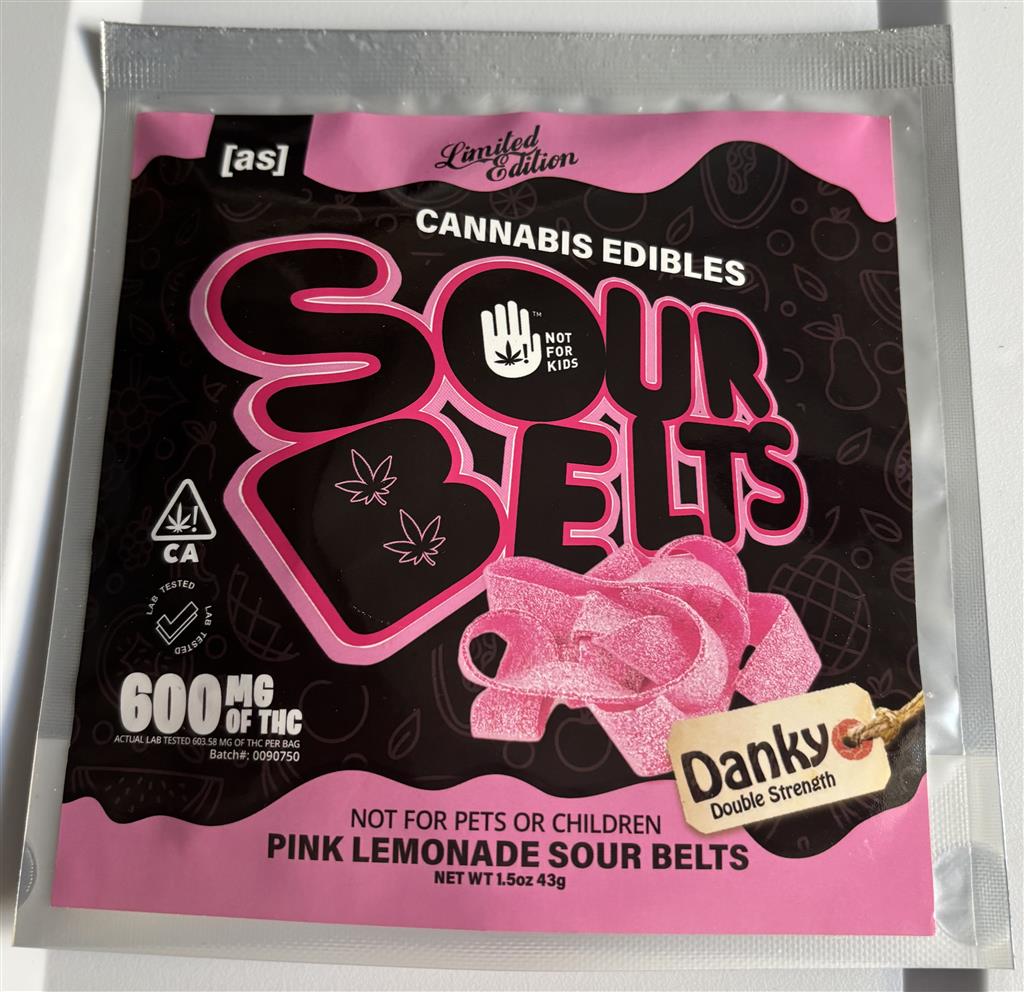 600mg sour belts pink lemonade 